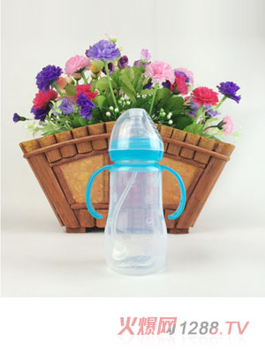 貝優(yōu)樂240ML硅膠奶瓶藍色