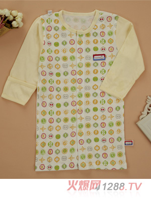 金色小魚純棉素色單面數(shù)字長(zhǎng)袍