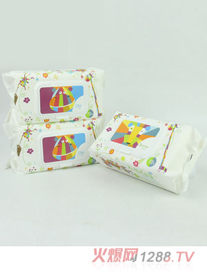 佑倍韓國(guó)進(jìn)口yinge濕巾72片帶蓋