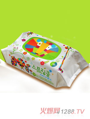 佑倍韓國(guó)進(jìn)口yinge濕巾大包78抽