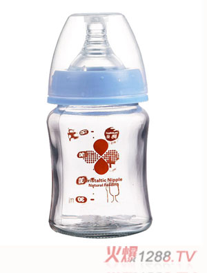 Happy100寬口防脹氣玻璃奶瓶