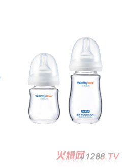 Worthylove沃德拉夫yingye晶鉆玻璃奶瓶
