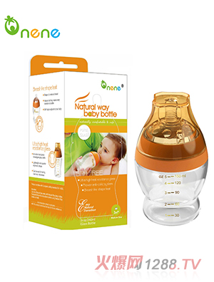 nenen倪倪玻璃奶瓶150ml黃色