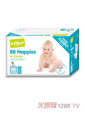 柔愛華納貝貝國際版紙尿褲(彩箱)M碼44片