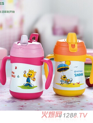 兒童吸管不銹鋼保溫杯 鴨嘴吸管壺