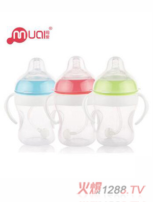 母愛(ài)大寬口全硅膠奶瓶240ml耐摔安全