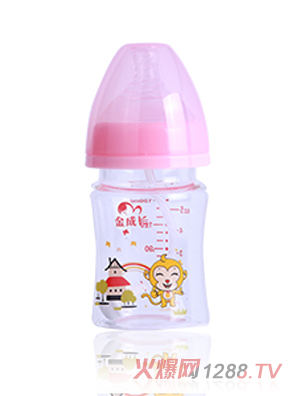 金成長(zhǎng)150ML 新生兒防嗆寬口晶鉆玻璃奶瓶
