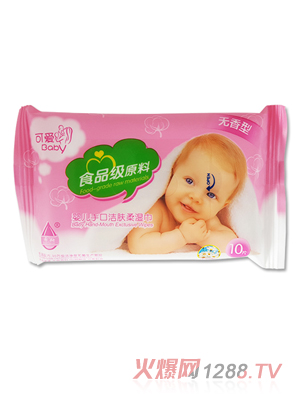 永潤(rùn)可愛(ài)貝貝yinge手口潔膚濕巾（粉）10片