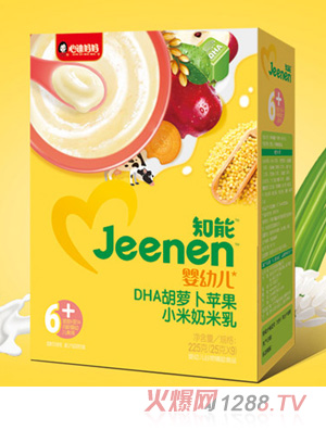 心迪媽媽知能yingyeDHA胡蘿卜蘋果小米奶米乳盒裝