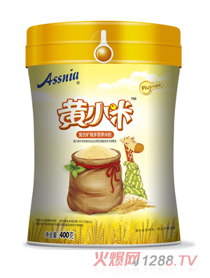 Assnia黃小米復合礦維多營養(yǎng)米粉罐裝