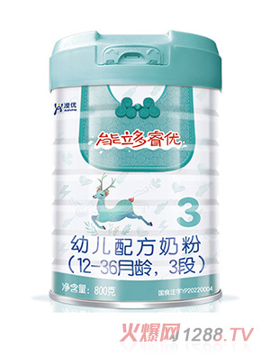 澳優(yōu)能立多睿優(yōu)youe配方奶粉（12-36月齡，3段）
