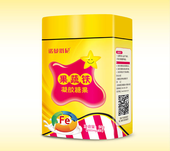 諾曼塔尼QS果蔬鐵膠丸30粒(鐵盒)