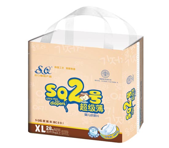 SQ2號(hào)超級(jí)薄嬰兒紙尿片XL碼26片